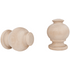 kirsch 46813091 Wood Finial Button Ball Unfinished