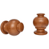 kirsch 46813820 Wood Trends Finial Button Ball Estate Oak brown