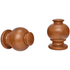 kirsch 46813820 Wood Trends Finial Button Ball Estate Oak brown