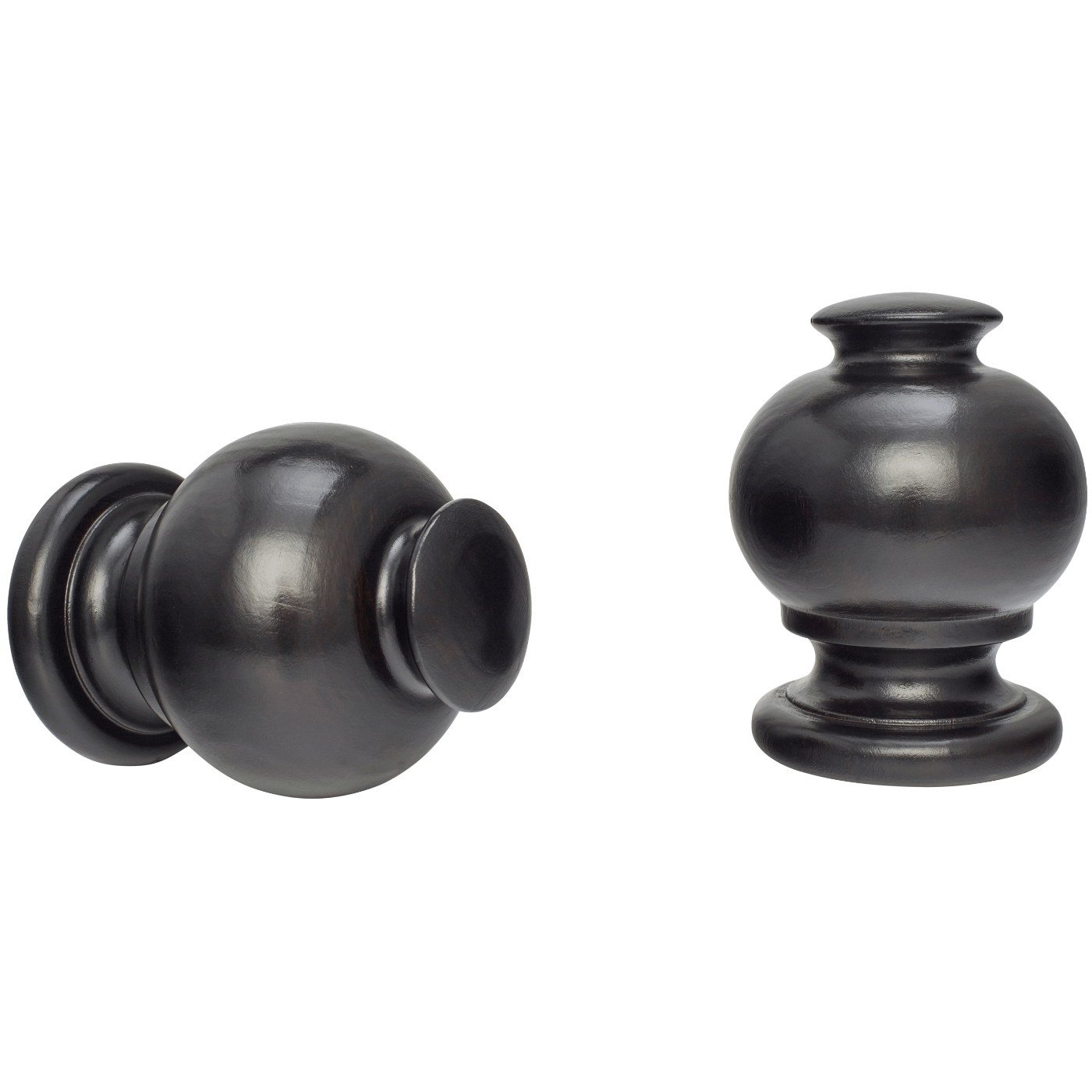 kirsch 46813825 Wood Trends Finial Button Ball Dark Chocolate
