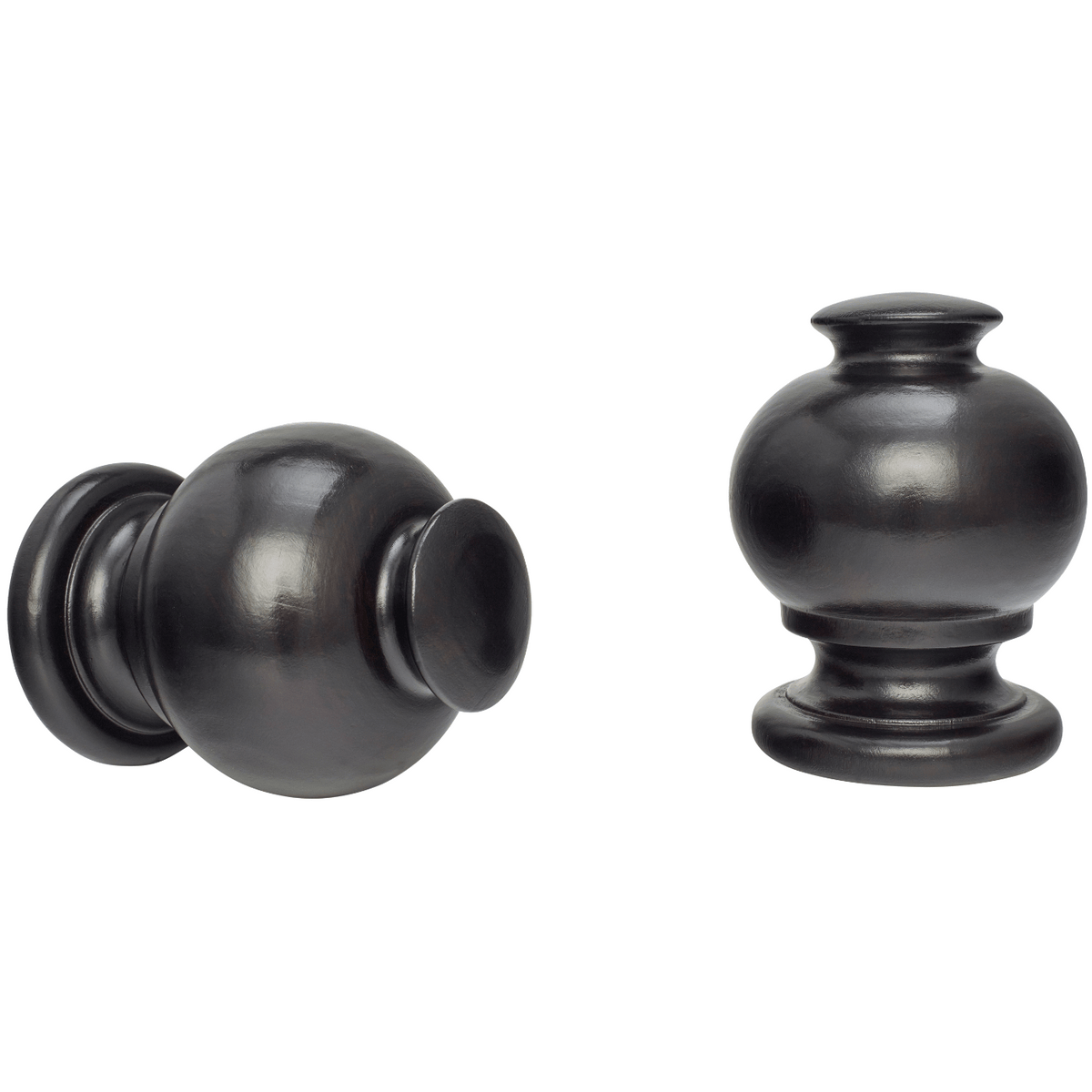 kirsch 46813825 Wood Trends Finial Button Ball Dark Chocolate