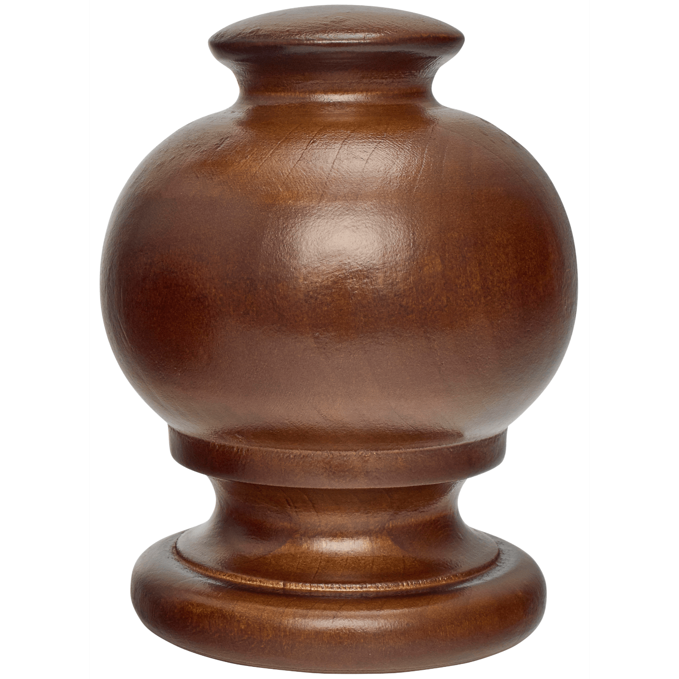 kirsch 46813841 Wood Trends Finial Button Ball Coffee brown