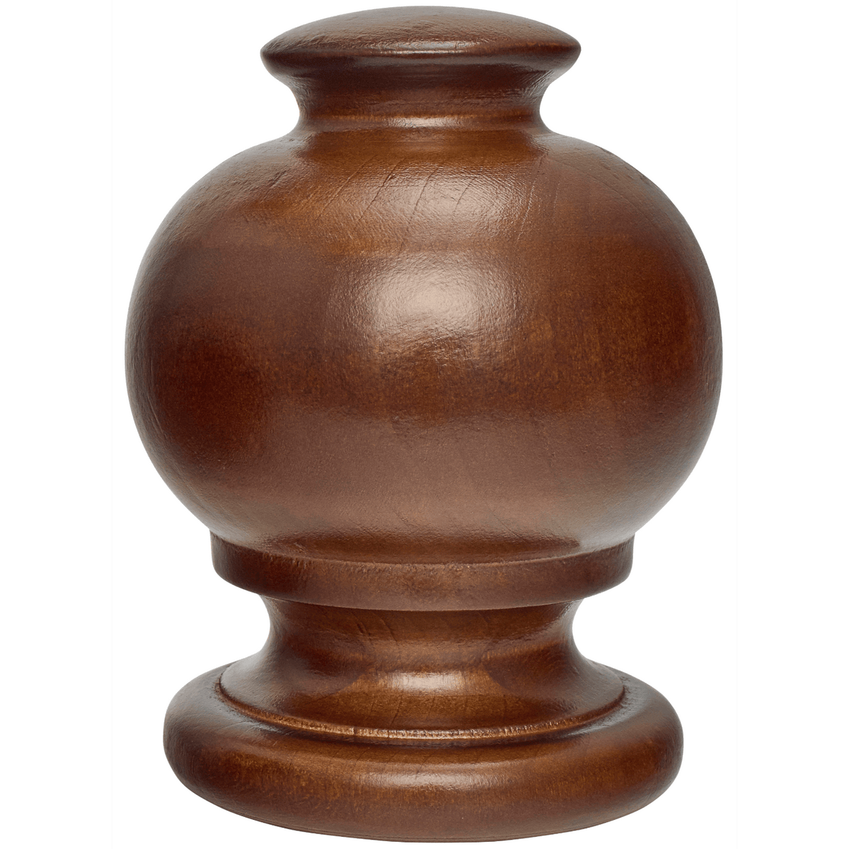 kirsch 46813841 Wood Trends Finial Button Ball Coffee brown
