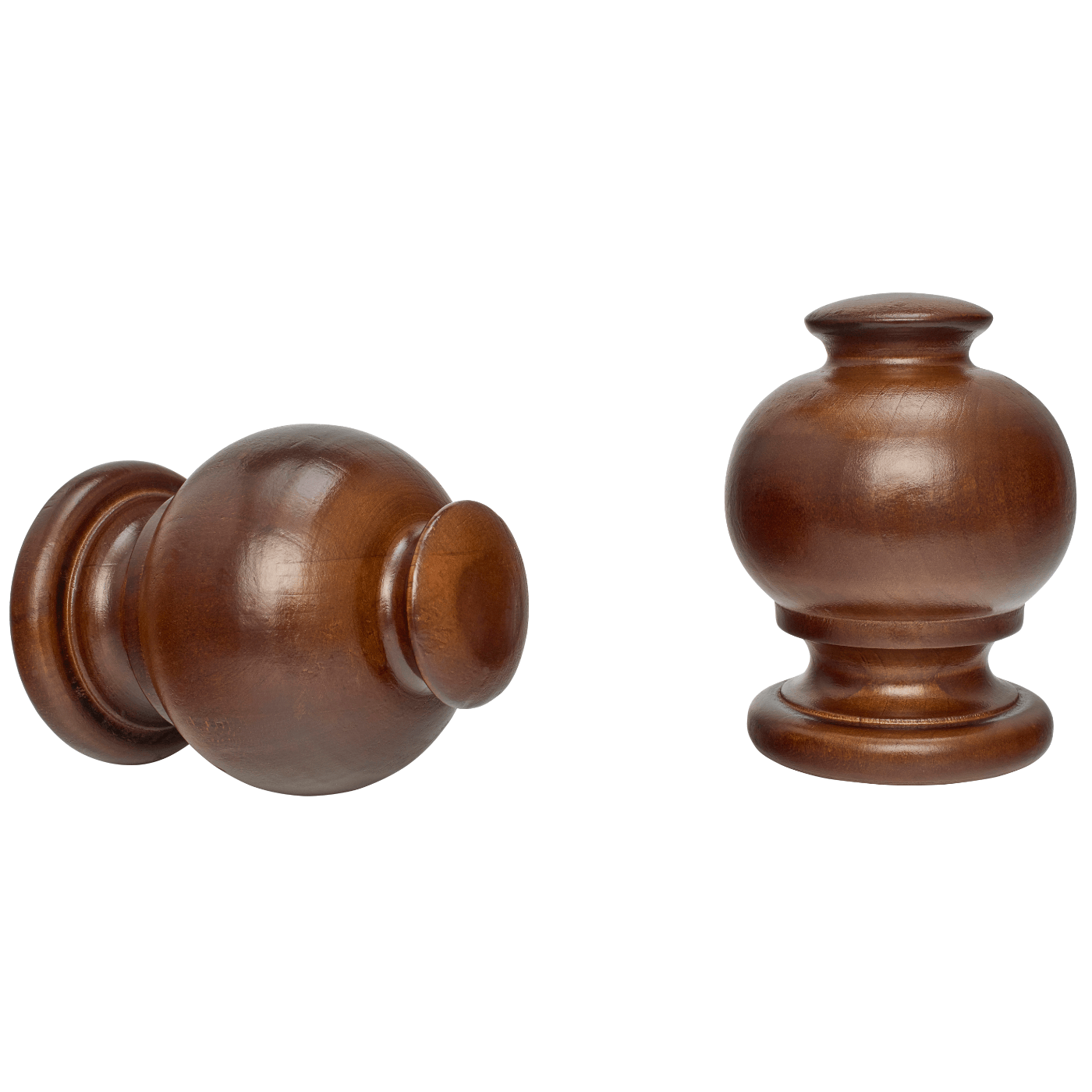 kirsch 46813841 Wood Trends Finial Button Ball Coffee brown
