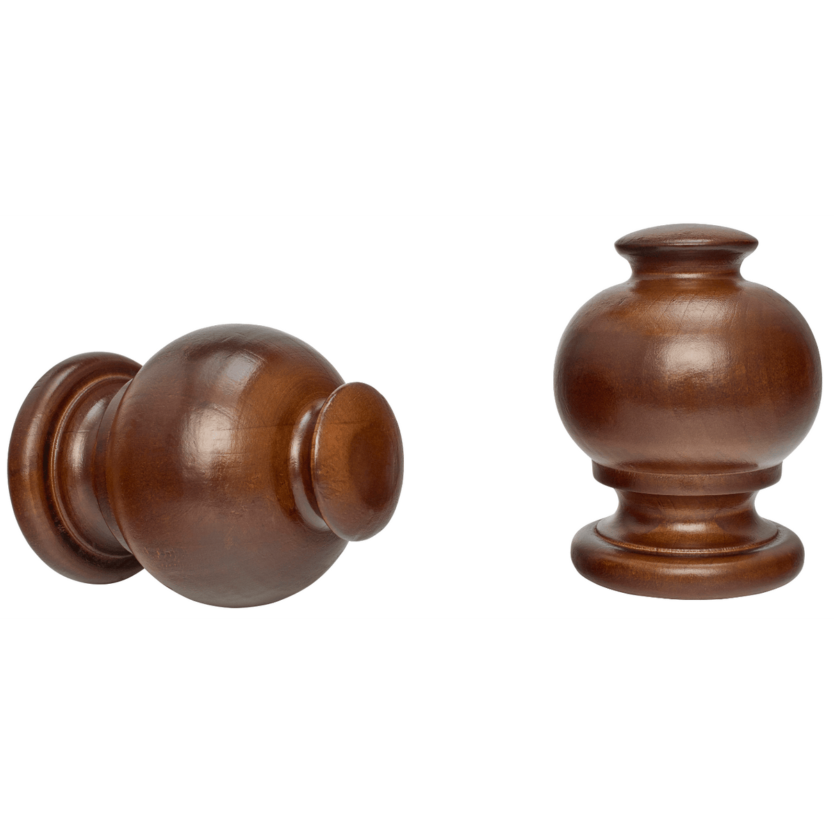 kirsch 46813841 Wood Trends Finial Button Ball Coffee brown