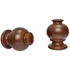 kirsch 46813841 Wood Trends Finial Button Ball Coffee brown