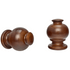 kirsch 46813841 Wood Trends Finial Button Ball Coffee brown