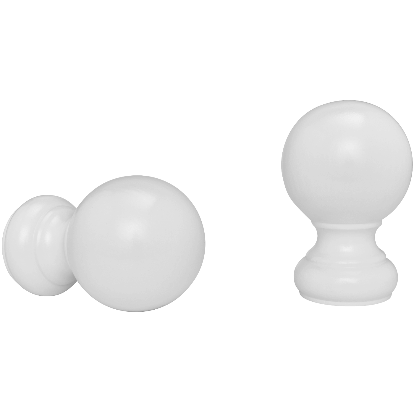kirsch 5508EG025 Wood Trends curtain Finial Ball White