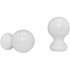kirsch 5508EG025 Wood Trends curtain Finial Ball White