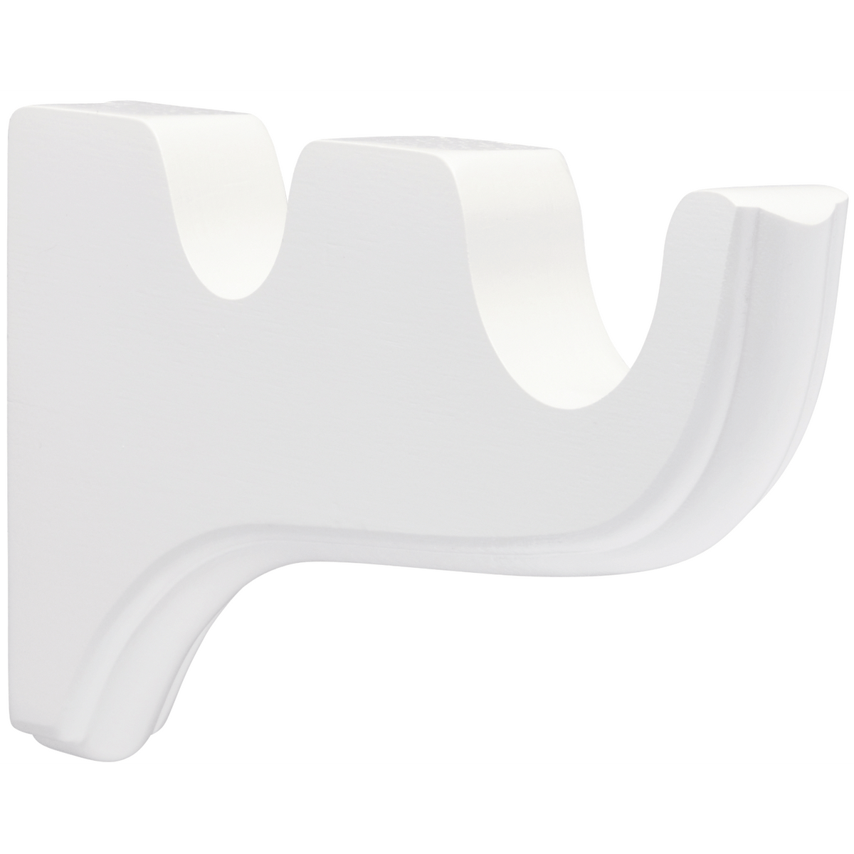 kirsch 5520EG025 Wood Trends drapery Double Bracket White