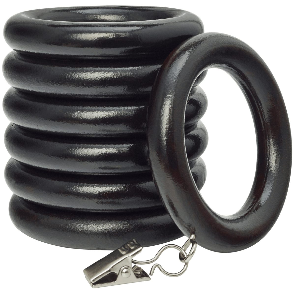 kirsch 5602EG825 Wood Trends drapery Ring Dark Chocolate