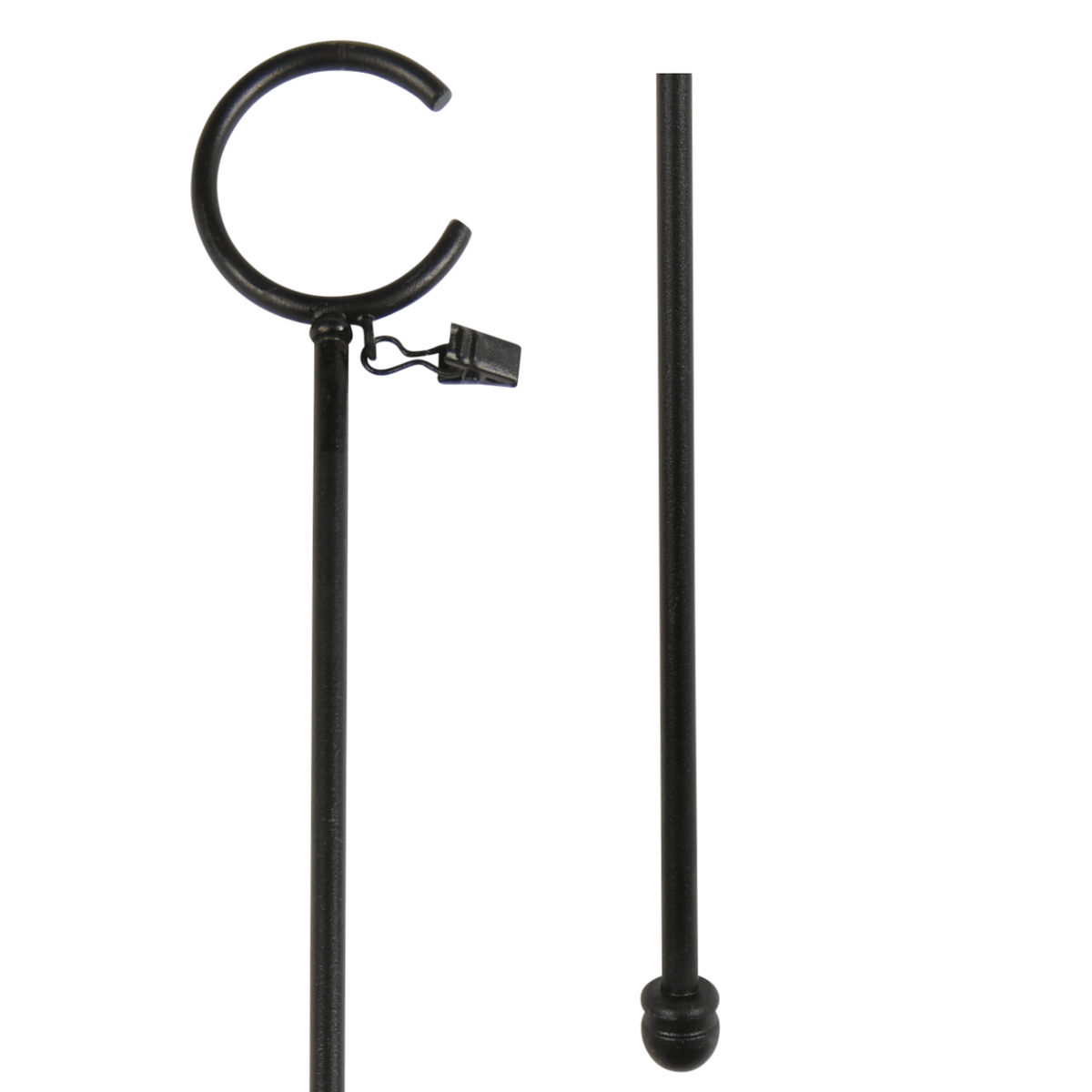 kirsch Wrought Iron Metal Drapery Baton 56376770 black