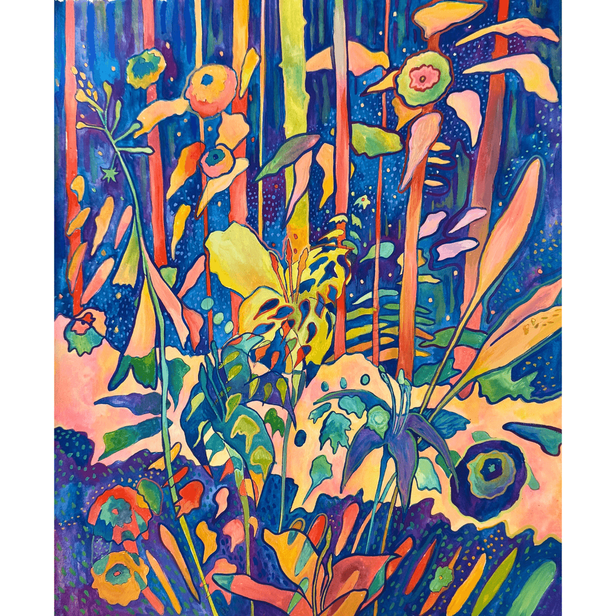 Vermonting by Laurie Shapiro Art. Made with pen and gouache on archival paper