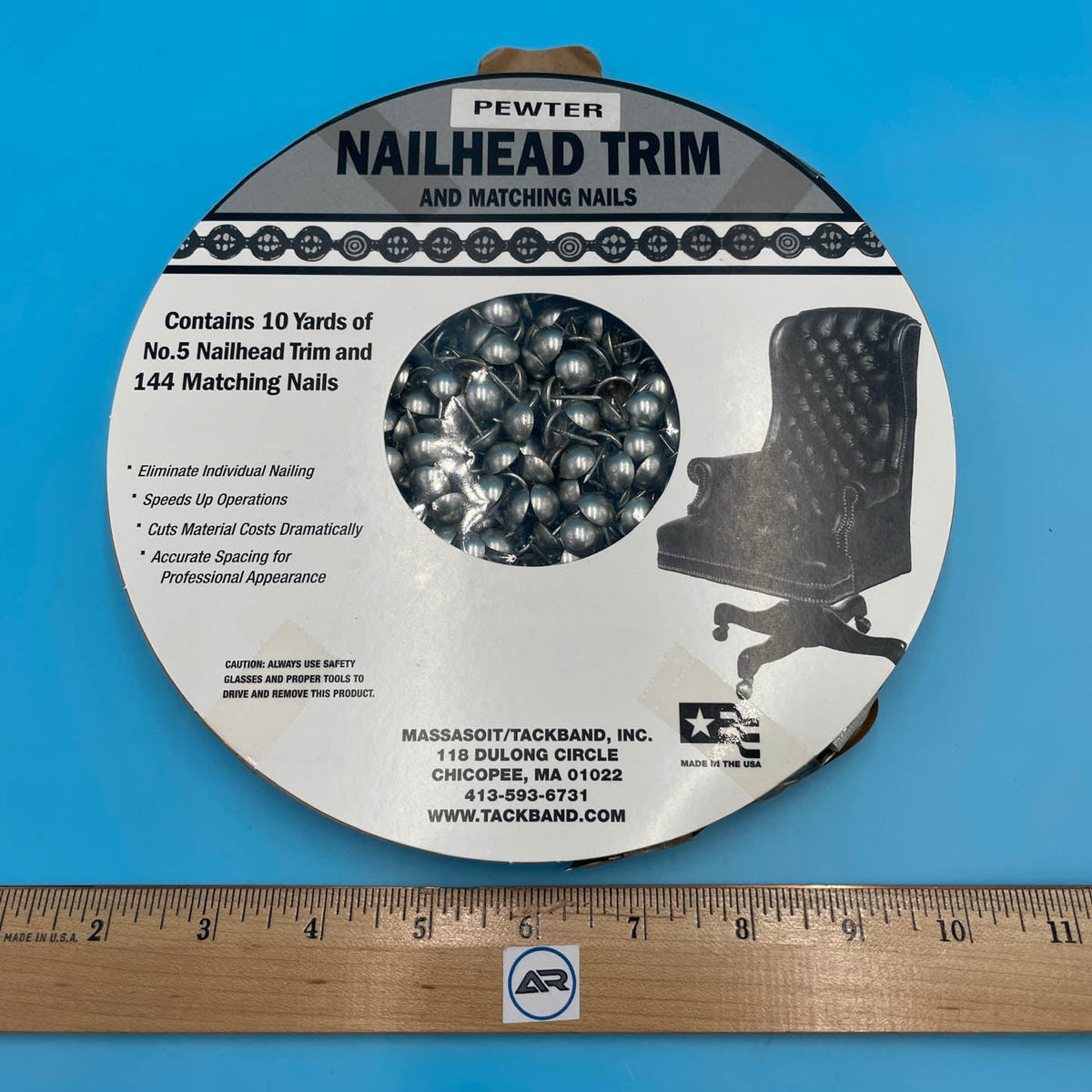 #5 7/16" Nailhead Trim 10 Yard Roll 10Yards/Roll - Alan Richard Textiles, LTD Massasoit/Tackband Decorative Nails