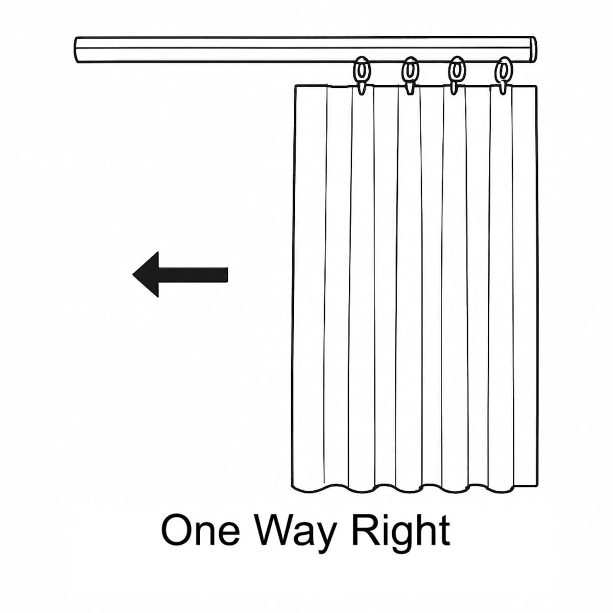 One Way Right Curtain Drapes