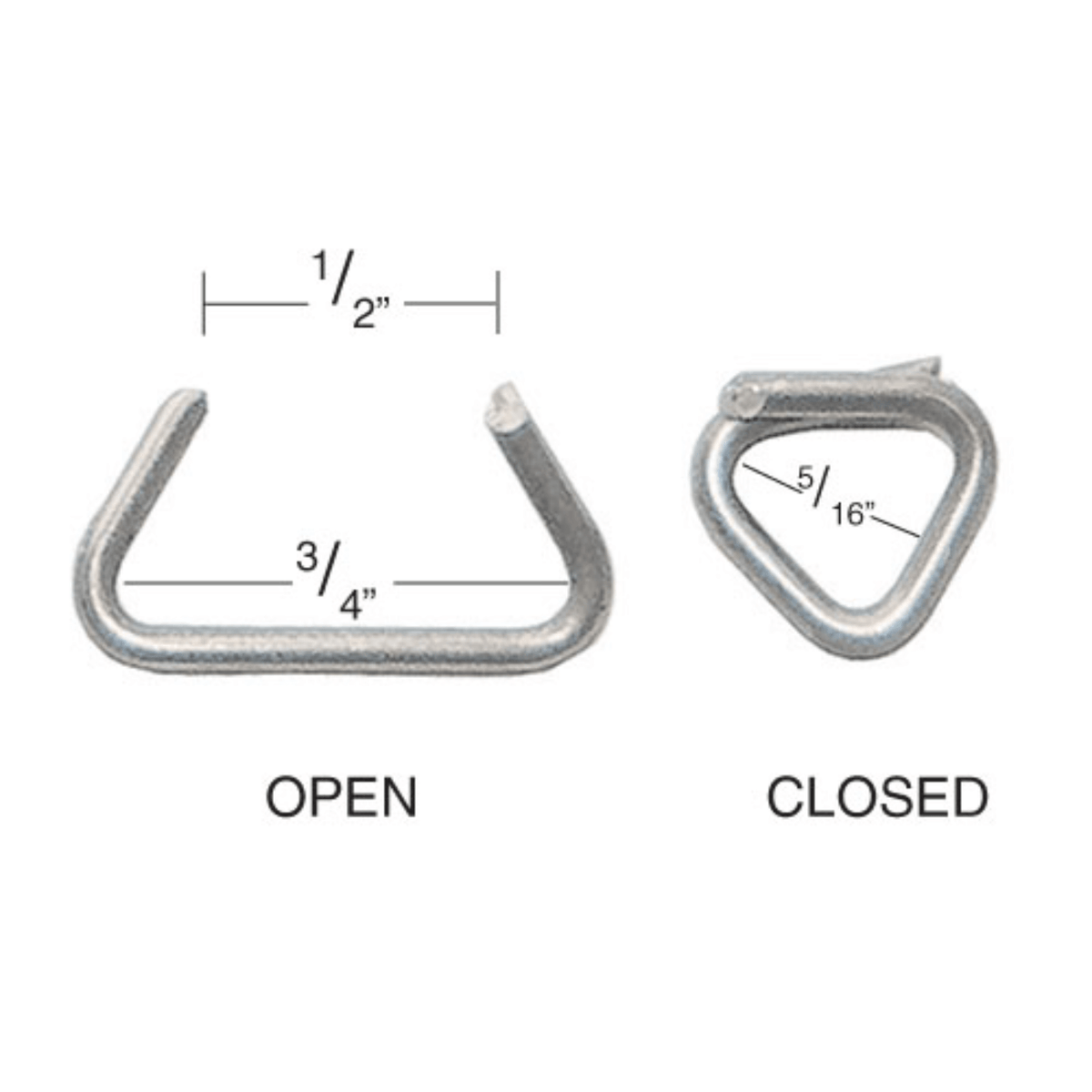 Blunt point  3/4" hog rings