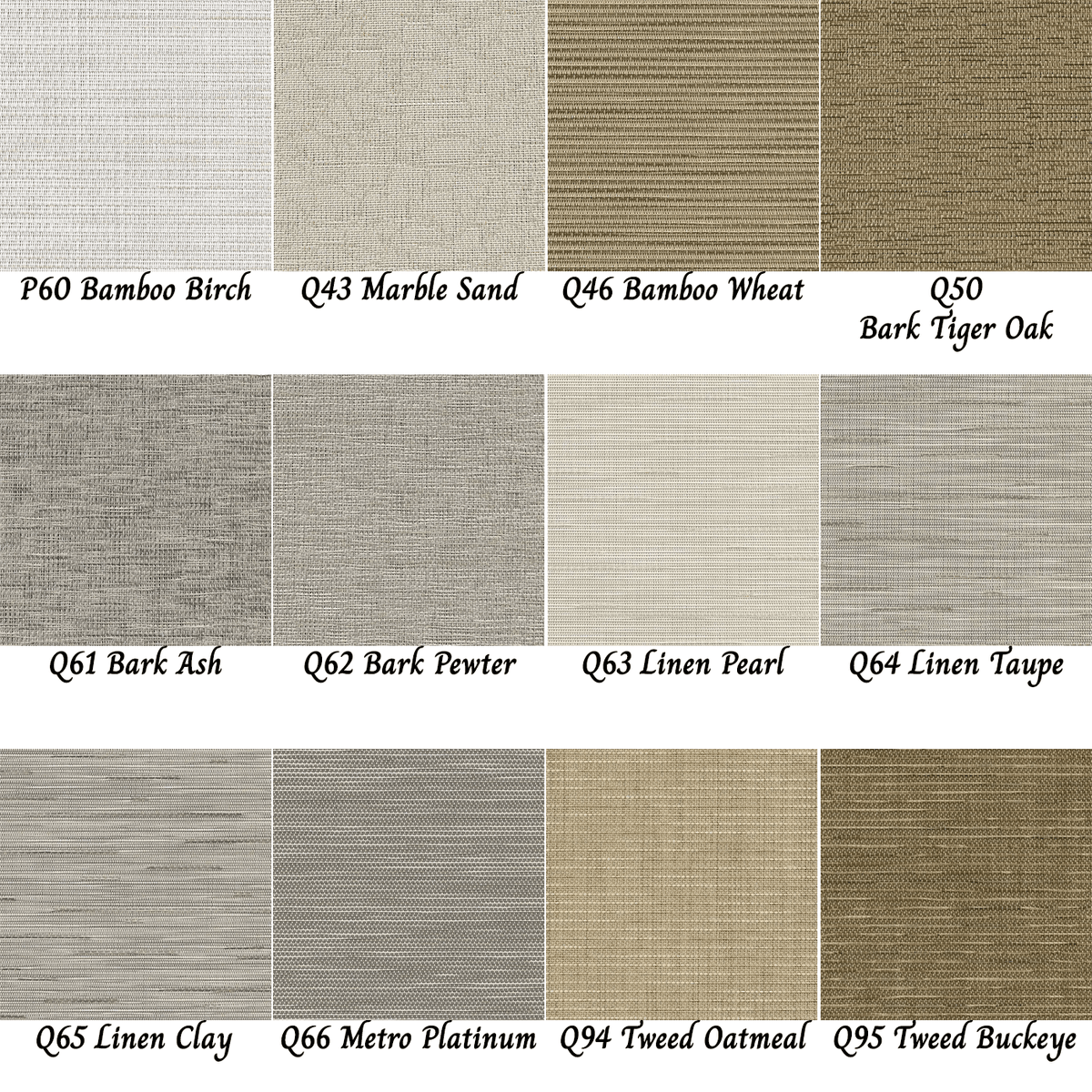 Sheerweave 5000 Series Colors