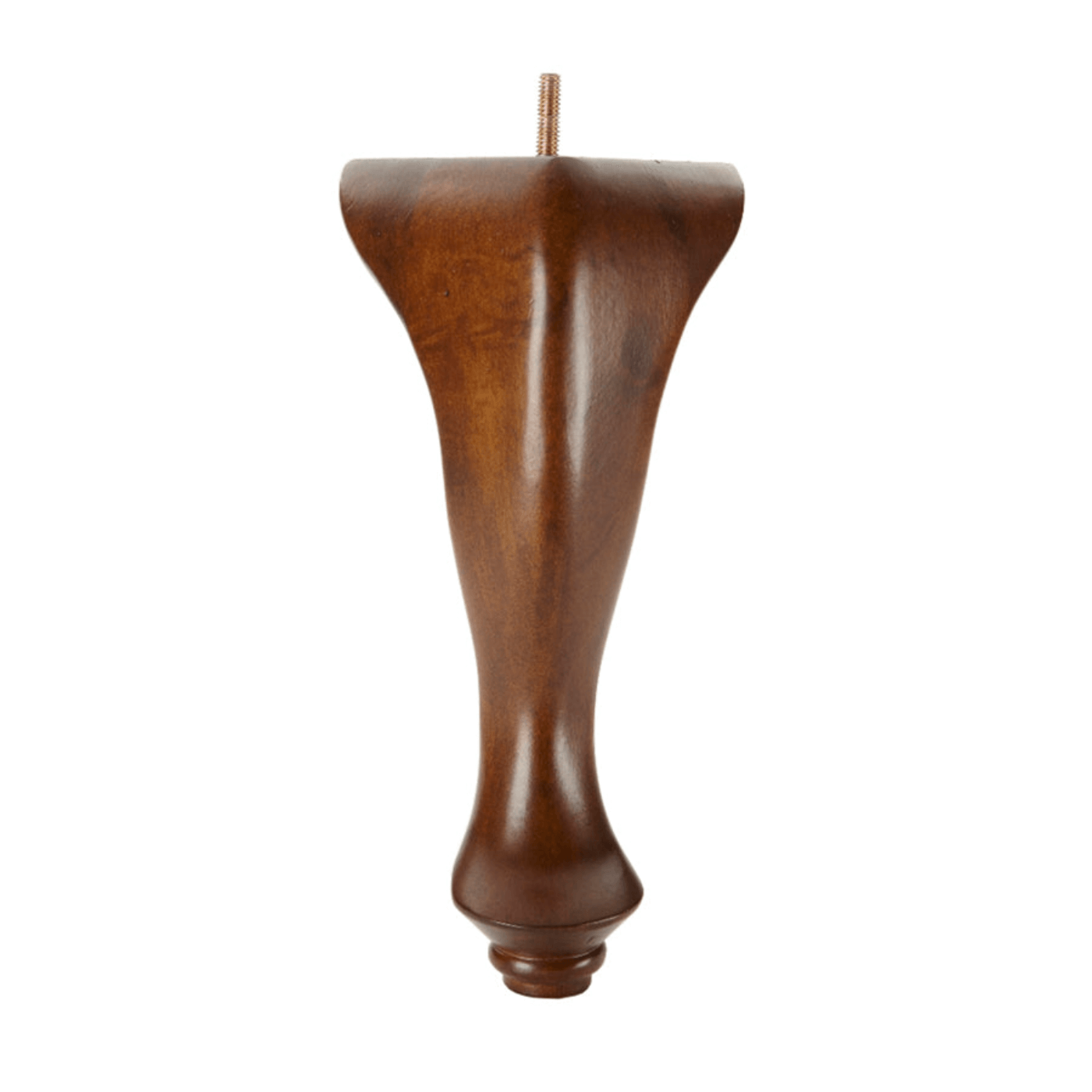 Queen Anne 10.25" x 3.625"-1" Walnut - Decorative Furniture Wooden Legs