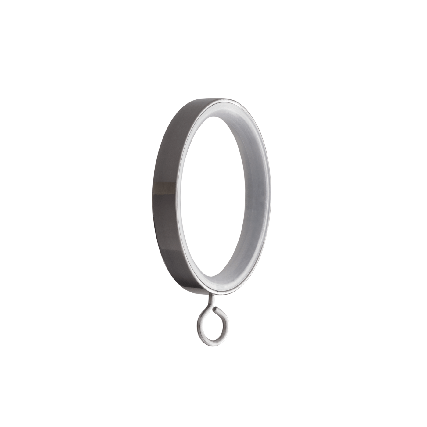 AriA® 1-1/8" Metal Rings with eyelet brushed black nickel