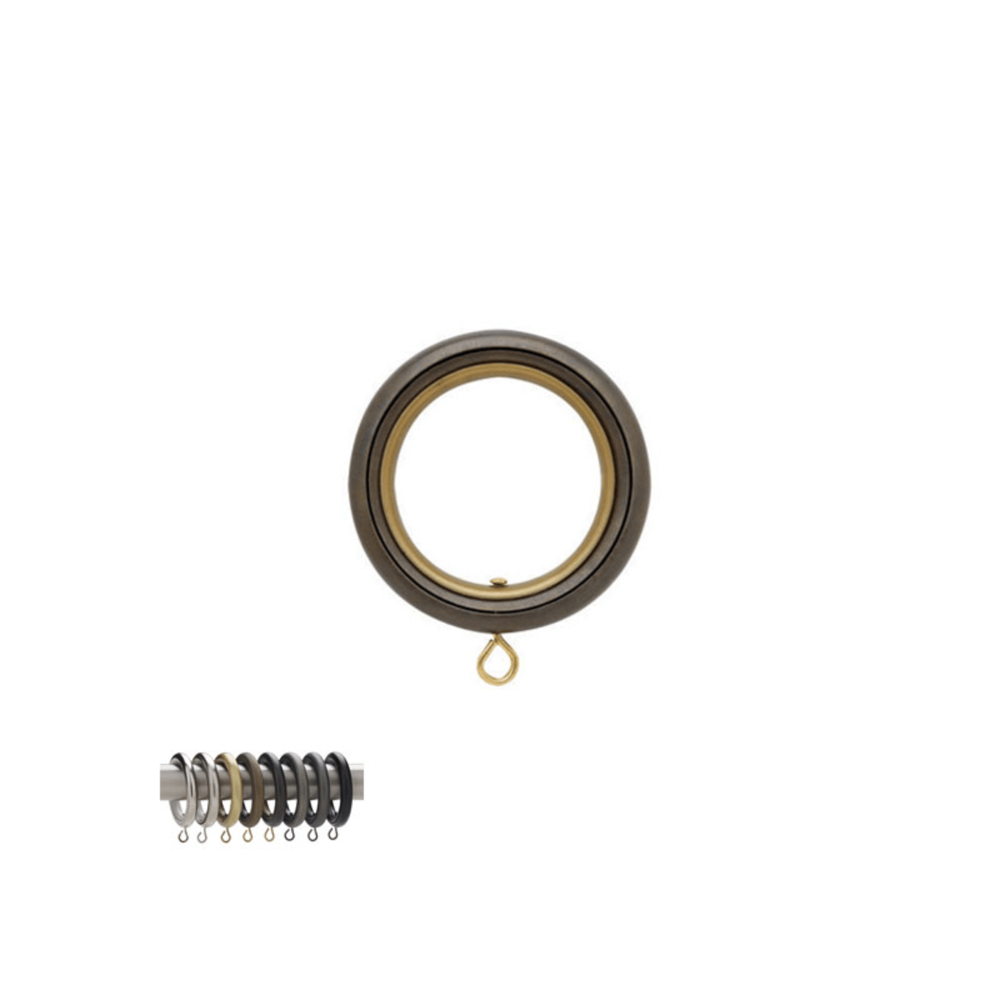 Select Drapery Hardware Round Ring With Liner Bronze