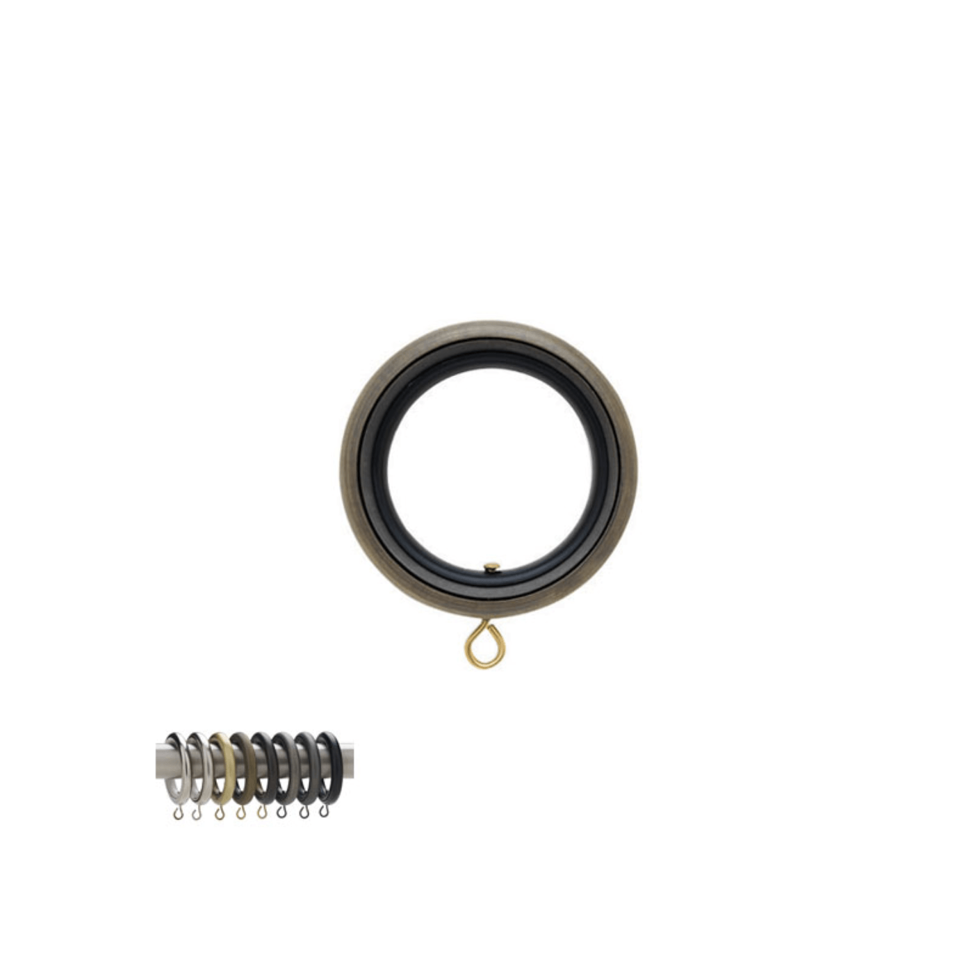 Select Drapery Hardware Round Ring With Liner Brushed Brass