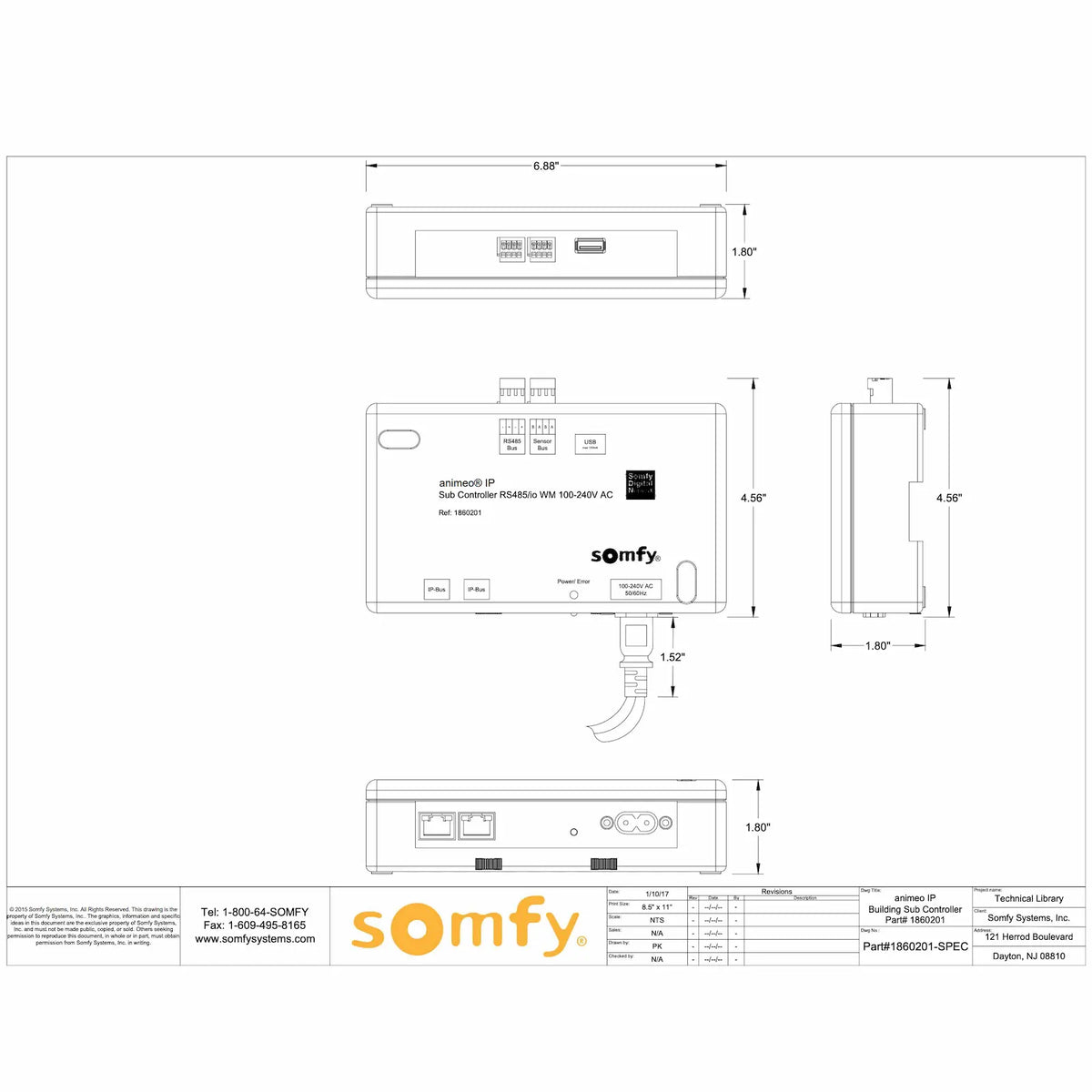Somfy Animeo® IP Sub Controller 1860201