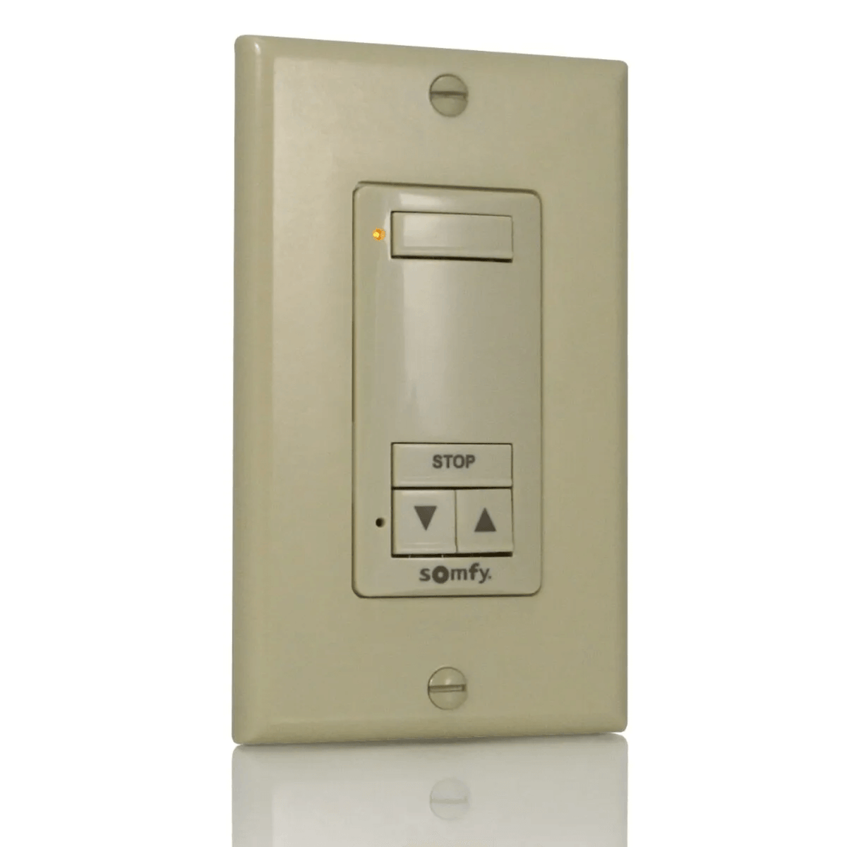 Somfy® DecoFlex WireFree™ RTS 1 Channel Wall Switch Ivory