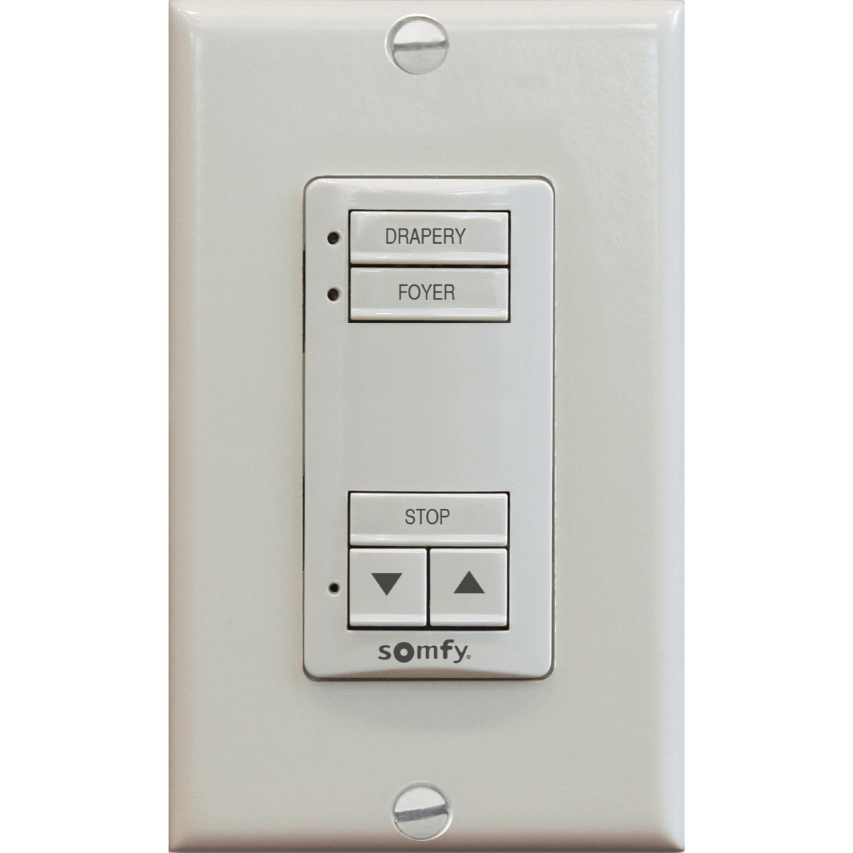 Somfy® DecoFlex WireFree™ RTS 2 Wall Switch Pure White