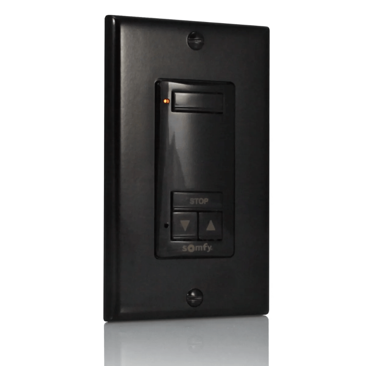 Somfy® DecoFlex WireFree™ RTS 1 Channel Wall Switch Black
