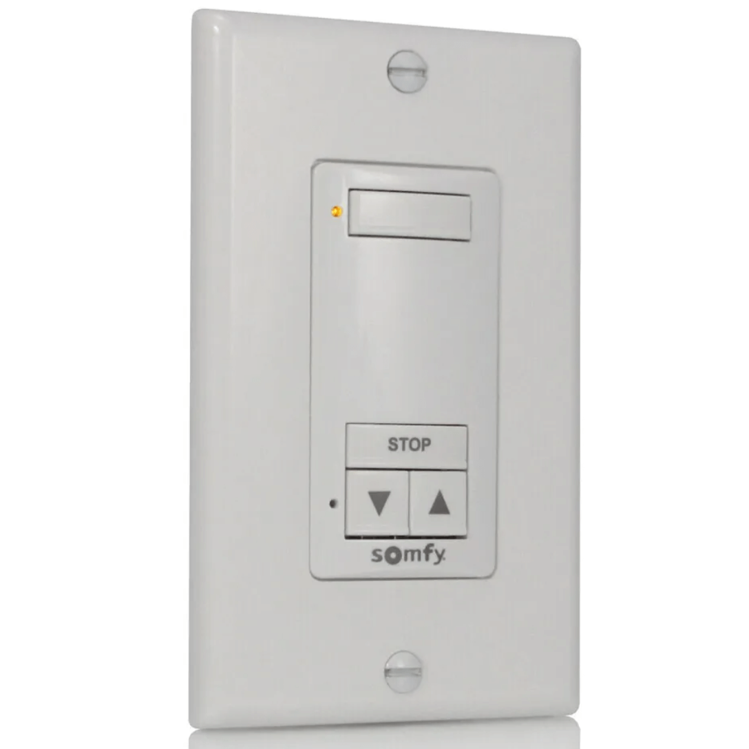 Somfy® DecoFlex WireFree™ RTS 1 Channel Wall Switch White