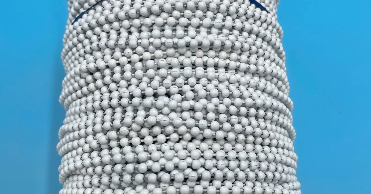 Assembled #10 White Metal Ball Chain Loop