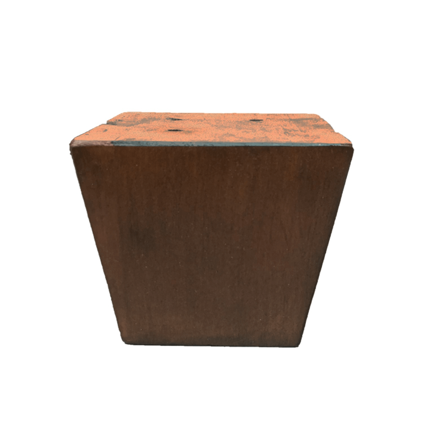 Square Wooden Furniture Leg Walnut 3" x 3.5"-2.5" -3 holes