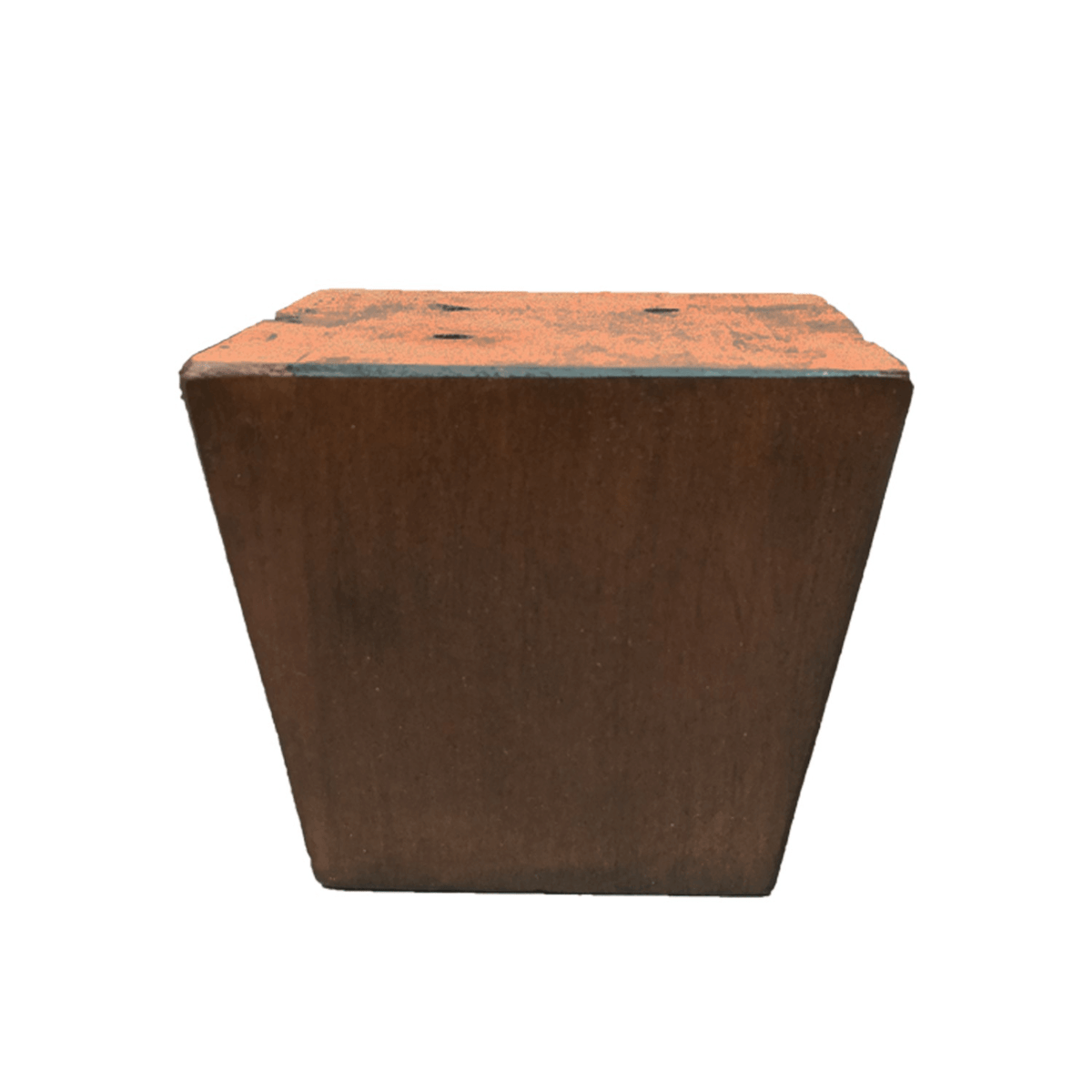 Square Wooden Furniture Leg Walnut 3" x 3.5"-2.5" -3 holes