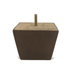 Square Wooden Furniture Leg Walnut 3" x 4"-3"