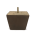 Square Wooden Furniture Leg Walnut 3" x 4"-3"