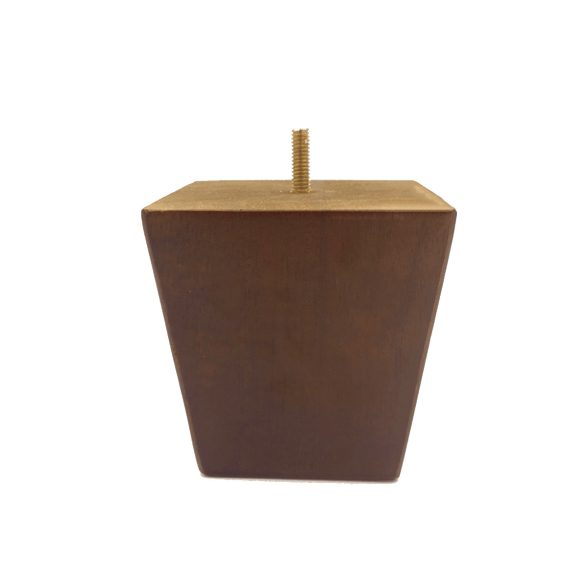Square Wooden Furniture Leg Walnut 4" x 4"-2.875"