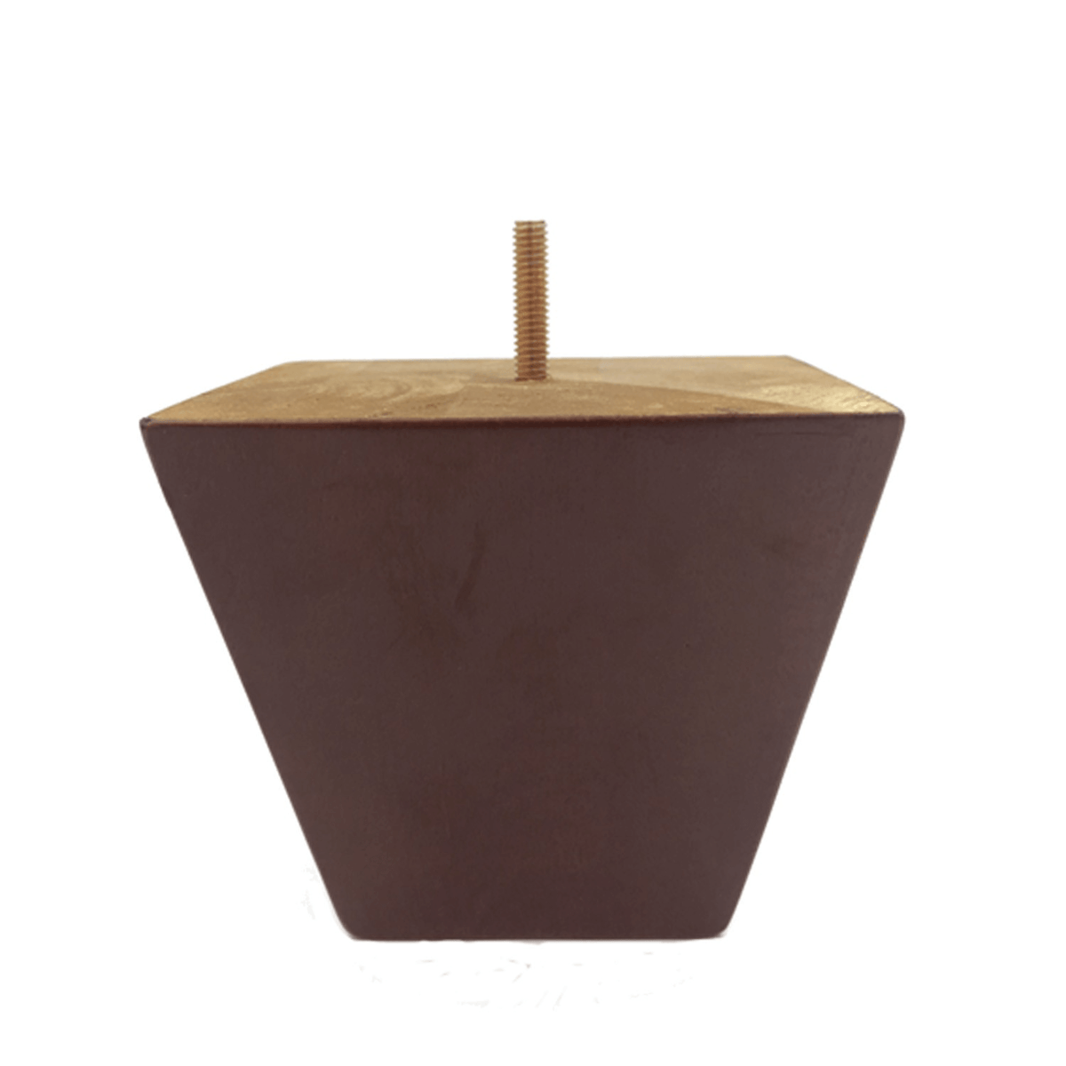 Square Wooden Furniture Leg Walnut 4.125" x 5"-3" -BH