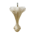 Queen Anne 10.5" x 6.5"-2.375" - Unfinished - Decorative Furniture Wooden Legs