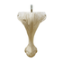 Queen Anne 10.5" x 6.5"-2.375" - Unfinished - Decorative Furniture Wooden Legs