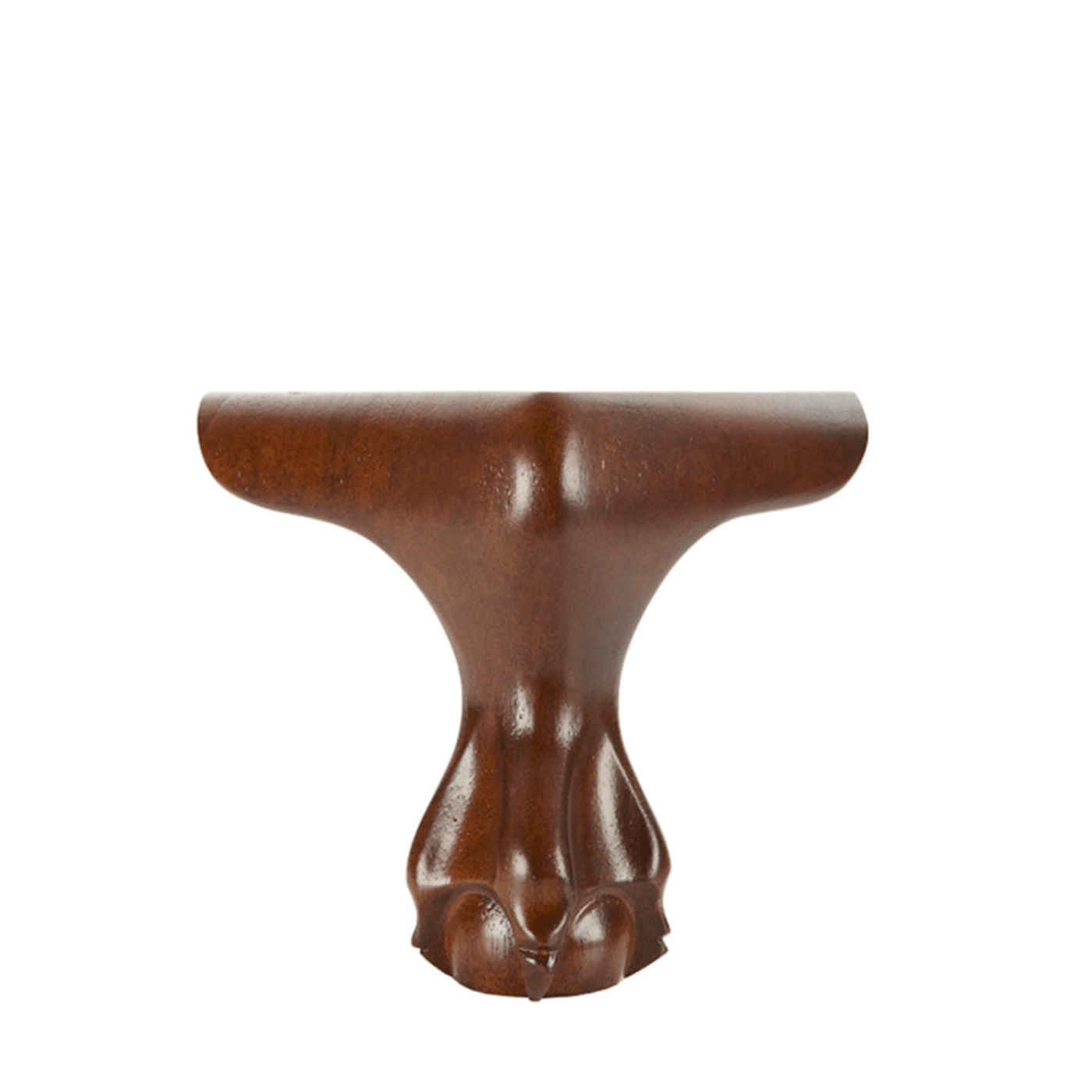 Queen Anne Walnut 6.5" x 5.75"-2.75" -H - Decorative Furniture Wooden Legs