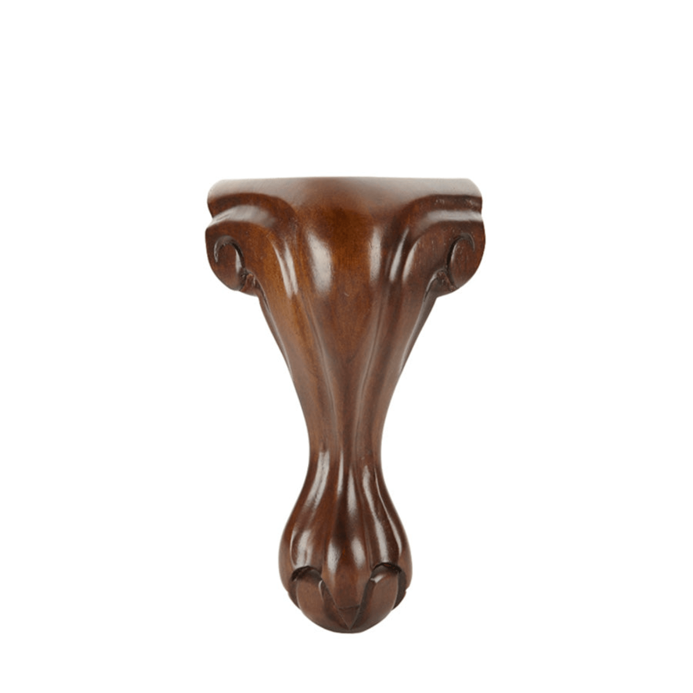 Queen Anne Claw Walnut 9.5" x 4.375"-1.25" -H - Decorative Furniture Wooden Legs