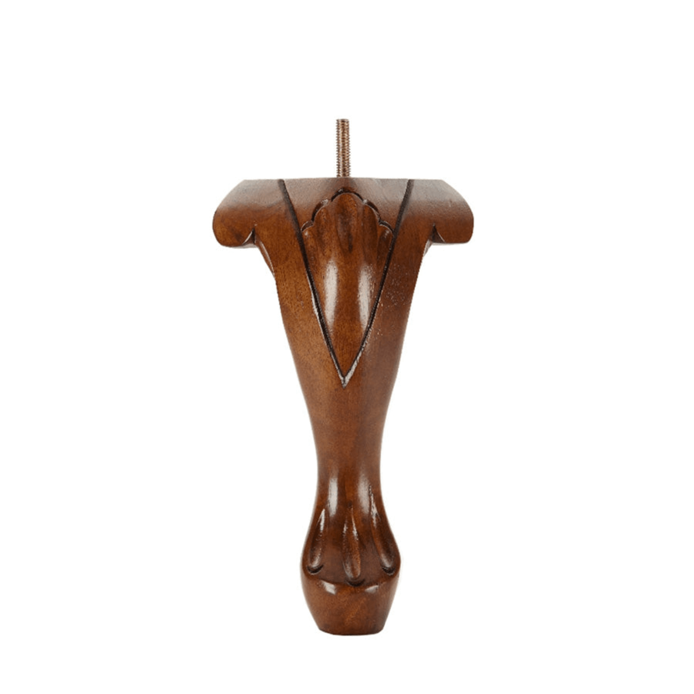 Queen Anne Walnut 9" x 5.5"-1.5" - Decorative Furniture Wooden Legs