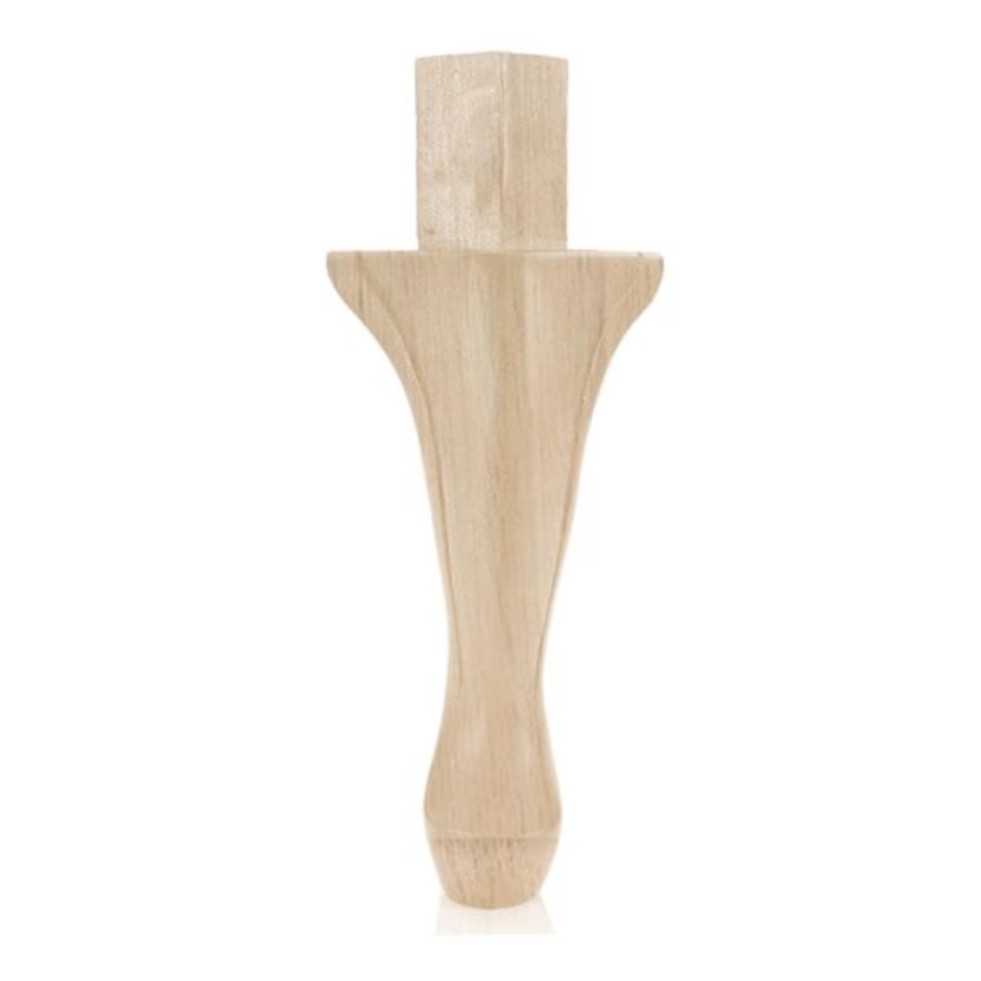 Queen Anne Wood Leg Unfinished 9.5" x 3.625"-1.25"