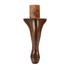 Queen Anne Walnut 9.5" x 3.625"-1.25" - Decorative Furniture Wooden Legs