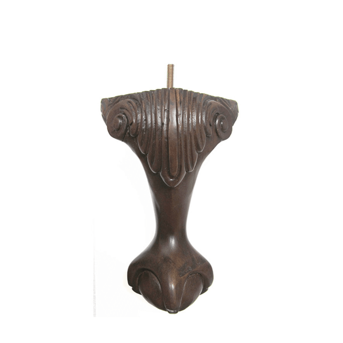 Queen Anne Claw Walnut 9" x 6.5"-2.25" -B,H - Decorative Furniture Wooden Legs