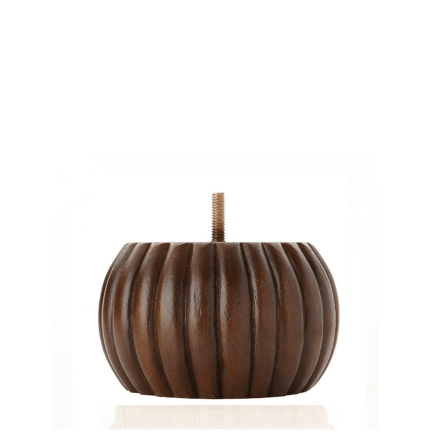 Carved Bun Walnut Wood Leg 3" x 5"-3.5"