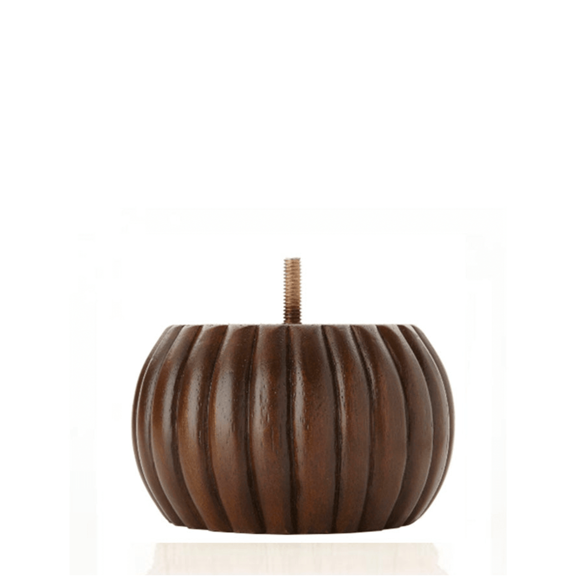 Carved Bun Walnut Wood Leg 3" x 5"-3.5"