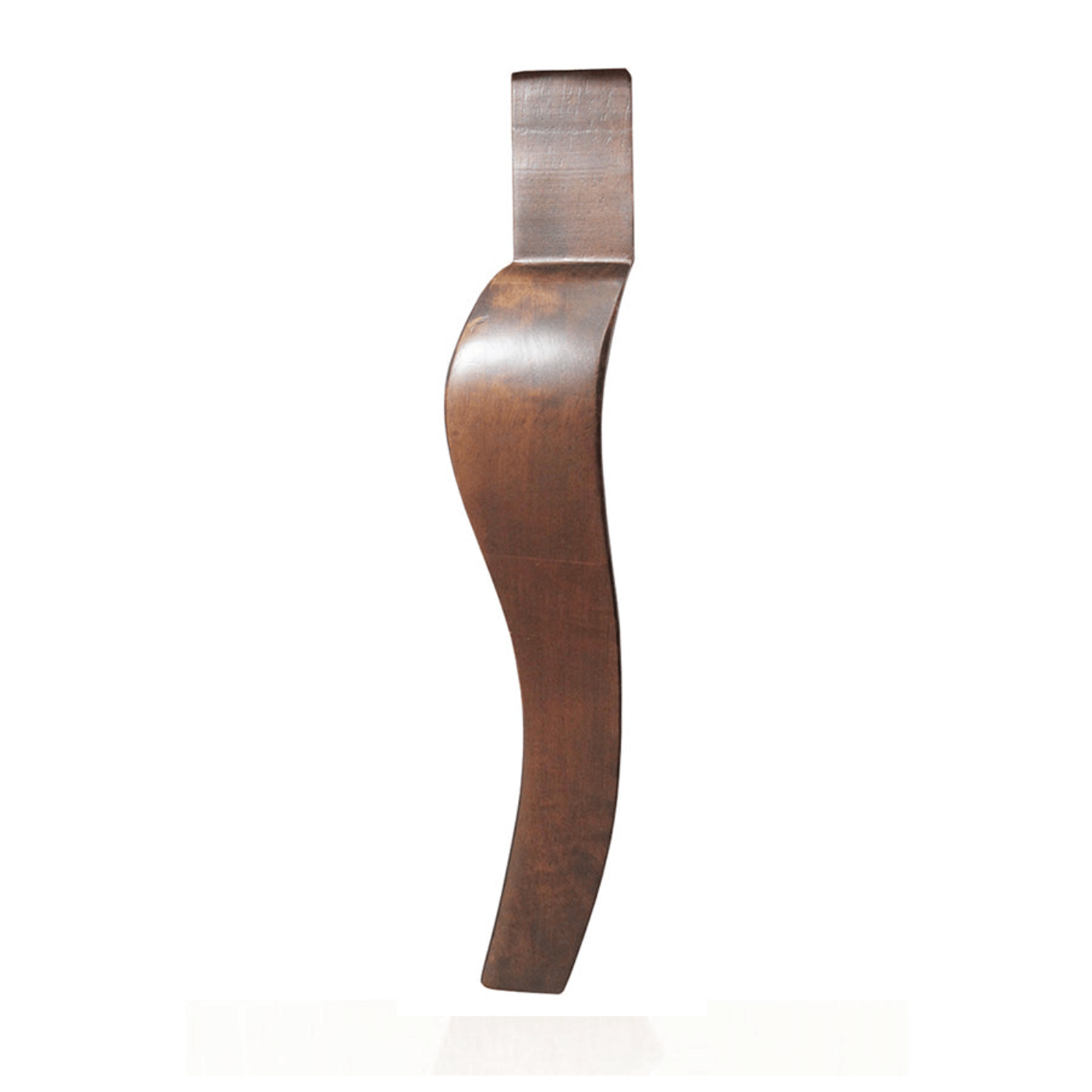 Front Leg Walnut 15.125"-15.125" x 2.375"-1.375" - Decorative Furniture Wooden Legs