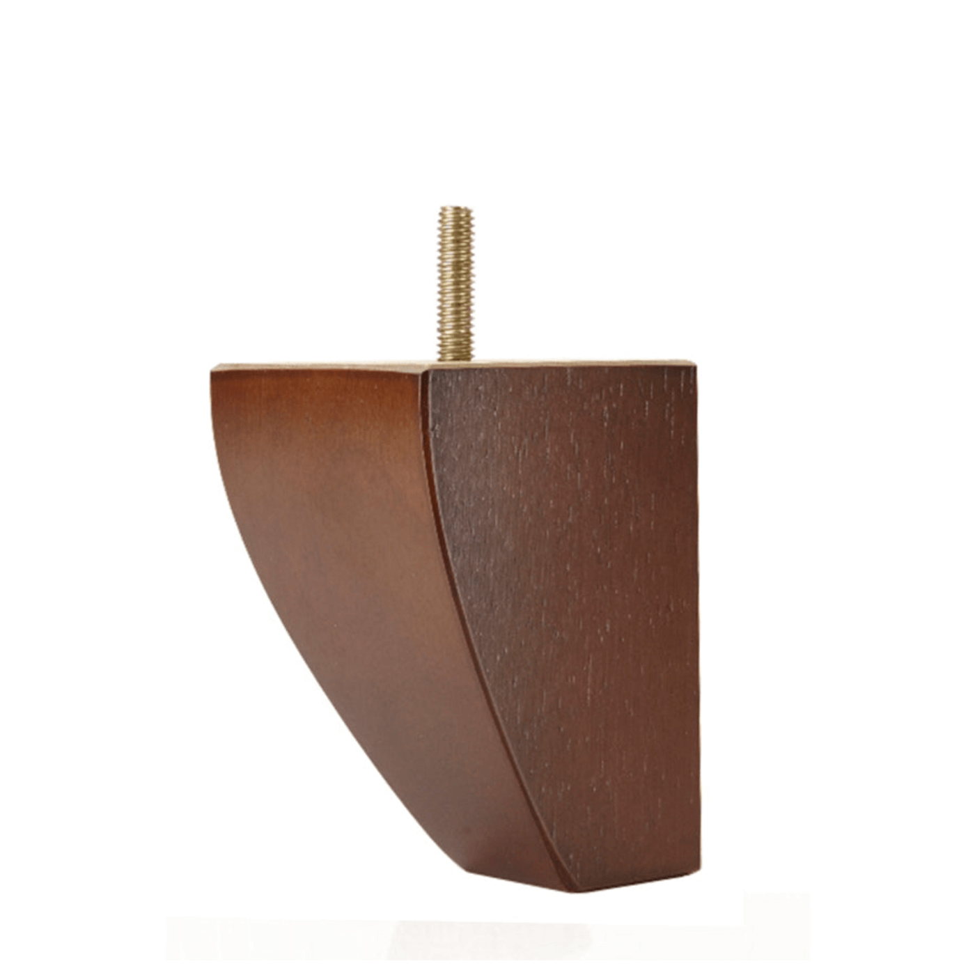 Leg Walnut 4" x 2.625"-1.375" -BH - Decorative Furniture Wooden Legs