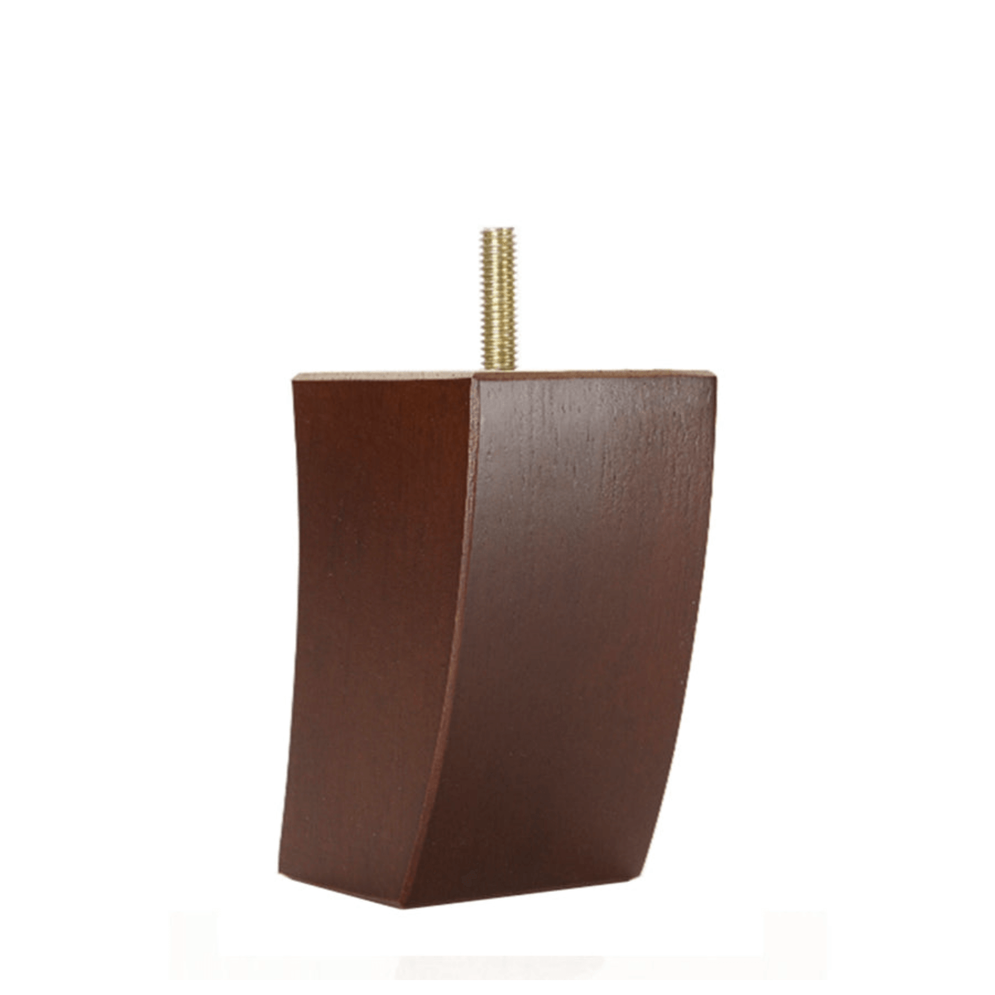 Rubberwood Leg Walnut 4" x 3" - Decorative Furniture Wooden Legs